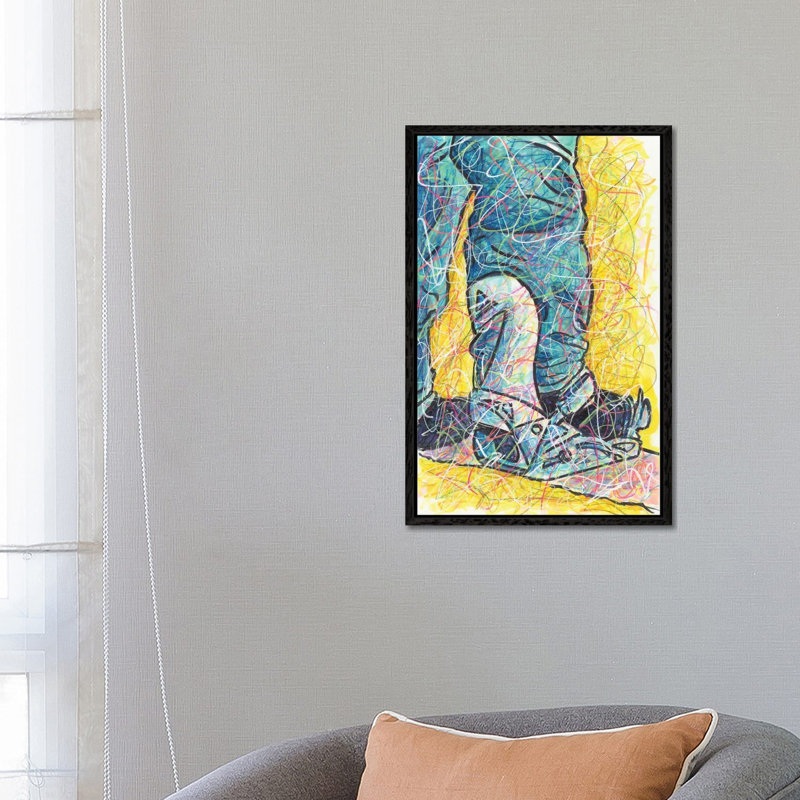 Snowboard Gear by Kitslam - Gallery-Wrapped Canvas Giclée on Canvas, 66.04 cm H x 45.72 cm W, Black Floater Frame