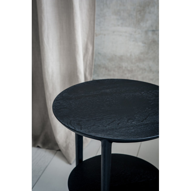 Bok Solid Wood End Table, Black