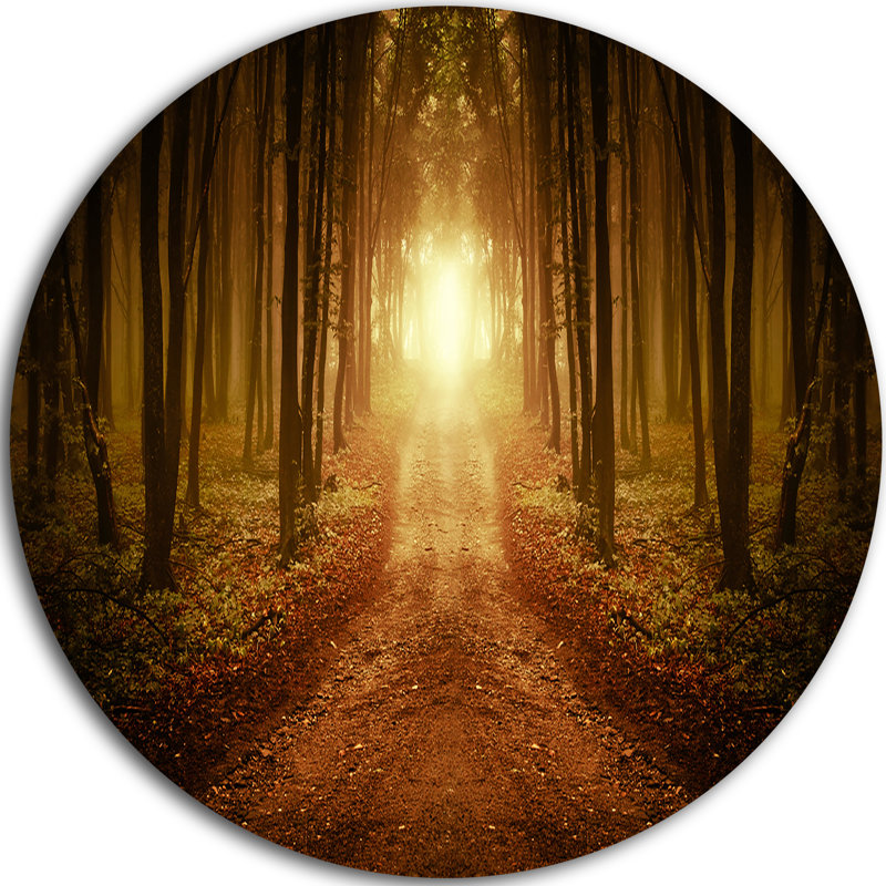 Route dans la forêt symétrique, H 23 po x l 23 po x P 1 po, Métal