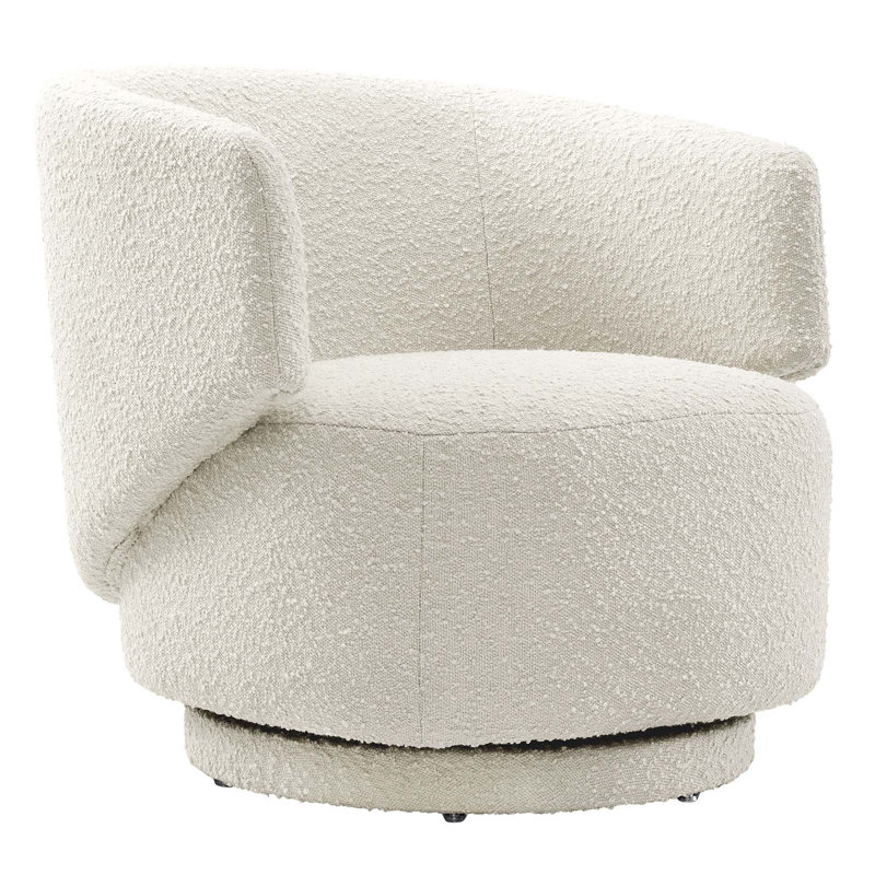 Chaise pivotante en tissu Celestia par Modway, Mélange de polyester ivoire