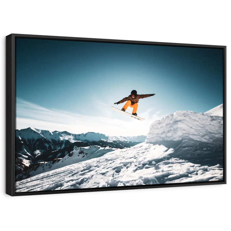 «Snowboarder In The Air», reproduction sur toile, H 9 po x l 13 po