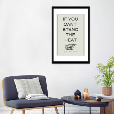 Si vous ne pouvez pas résister à la chaleur, sortez de l’art textuel sur toile Kitchen
