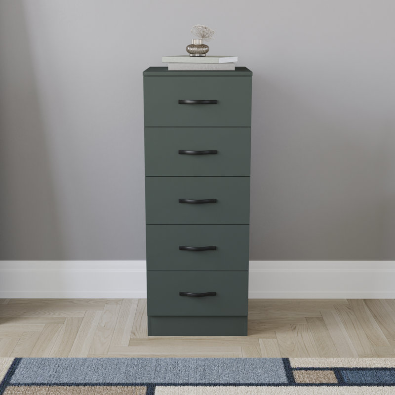 Maybery 34.5cm W 5 - Drawer Chest of Drawers, Jasper Green