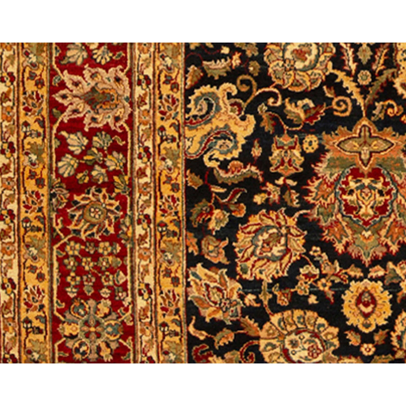 Tapis rectangulaire en laine noué à la main