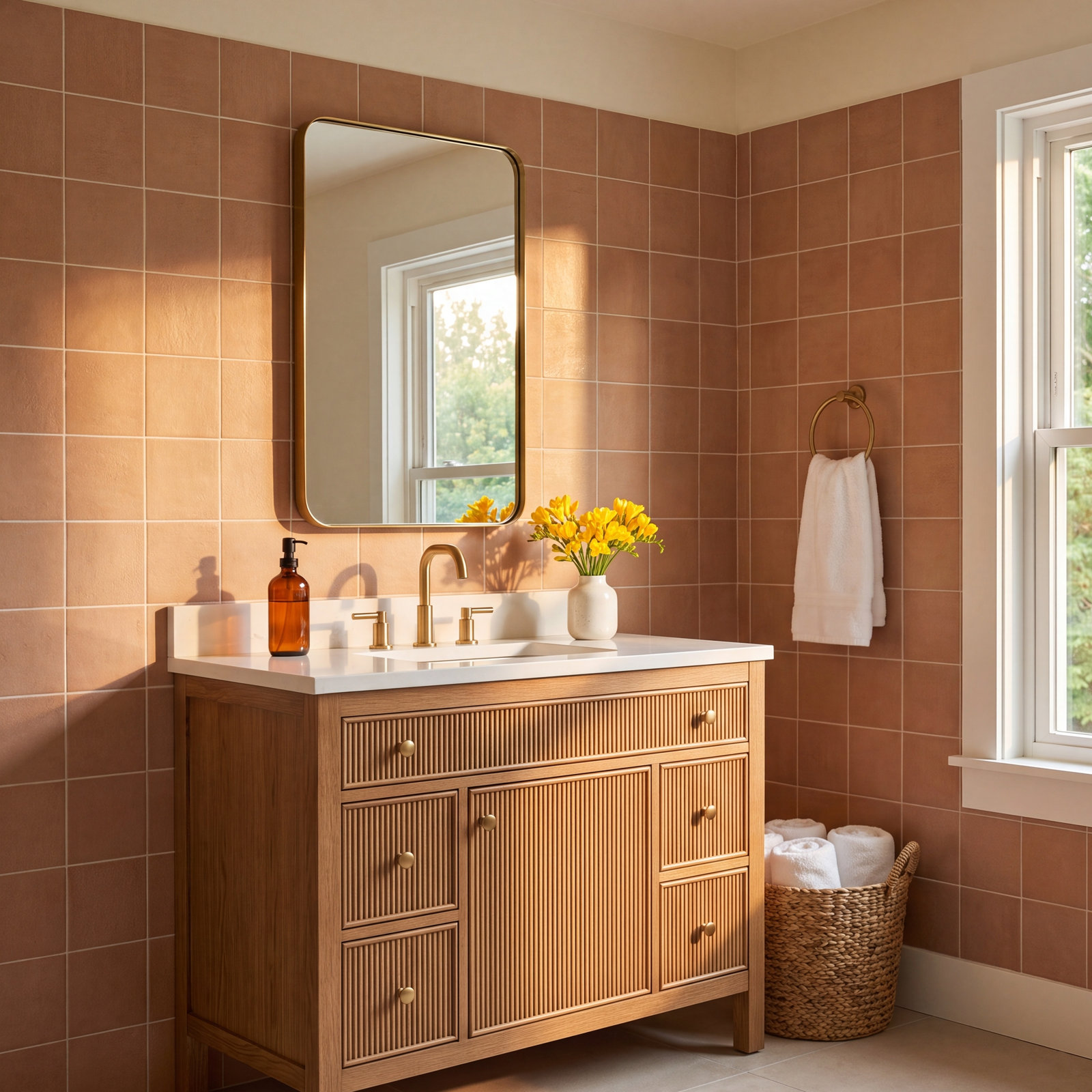 Sahara 4" x 4" Porcelain Tile, Cotto
