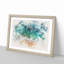 Beach in Honolulu Hawaii Watercolour - Picture Frame Graphic Art Print-56740428-56740427