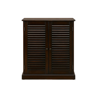 Shoe Cabinet With 5 Shelves And Louvered Doors