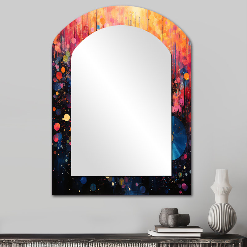 Mathena - Miroir tendance en métal, 34" x 25"
