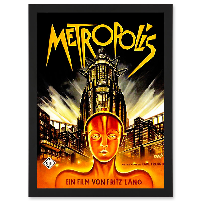 Vintage Film Movie Metropolis 1927 Sci Fi Machine Future Fantasy by Value Does Not Apply - Single Picture Frame Print