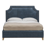 Audrey/Asher Leather Solid Wood Bed
