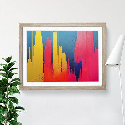Lush Skyscraper Skyline Abstract - Single Picture Frame Painting