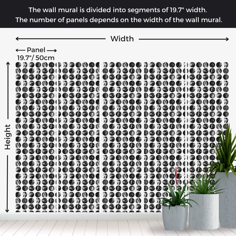 Polka Dots Wall Mural, 121" L x 157" W