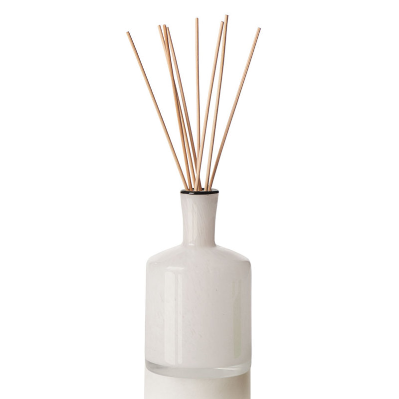 Reed Diffuser, Champagne, White, 6.5" H x 4" W x 4" D