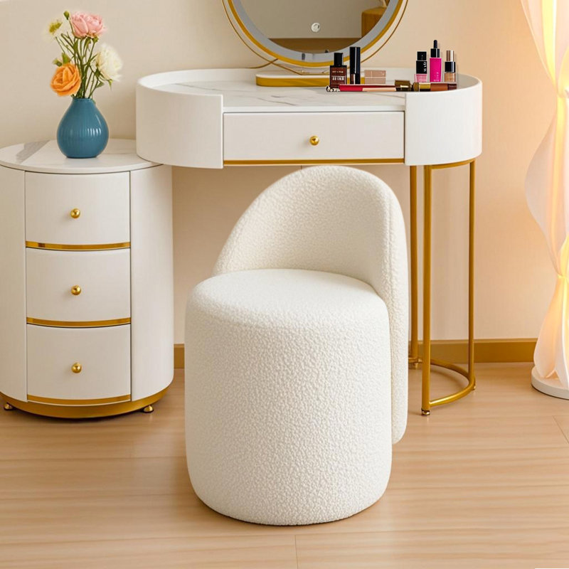 1pc, Dressing Stool, Bedroom Simple Backrest, Dressing Table, Home Makeup Chair, Dressing Room, Dressing Stool
