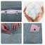 Coussin de tête de lit à dossier assis en mélange de lin gris-56097848