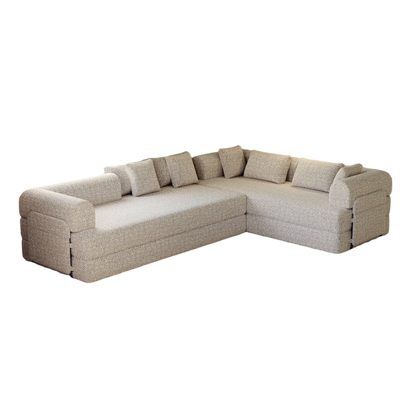 Canapé-lit convertible de 78,7 pouces avec coussin cylindrique, tissu chenille, matelas pliant, poche latérale, idéal pour le salon et la chambre à coucher