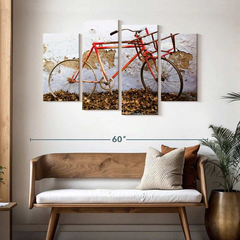 Mehar Rusty Bicycle, 32'' H x 52'' W