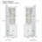 Cabinets | 75.25" Tall Freestanding Farmhouse Pantry Display Cabinet, Reversible Left/Right Door, Ample Storage | Off-White | MDF-2018169873