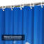 Rideau de douche bleu imperméable, rideaux de douche pour la salle de bain avec 12 crochets-129432864