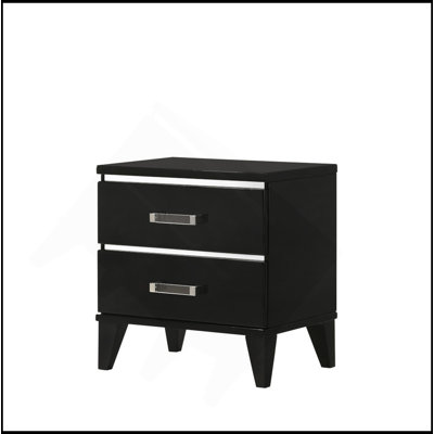 Black Finish Nightstand
