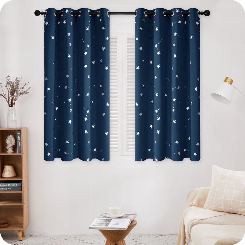 Raimah Blackout Curtain Pair, 66cm Width x 183cm Drop, Light Grey