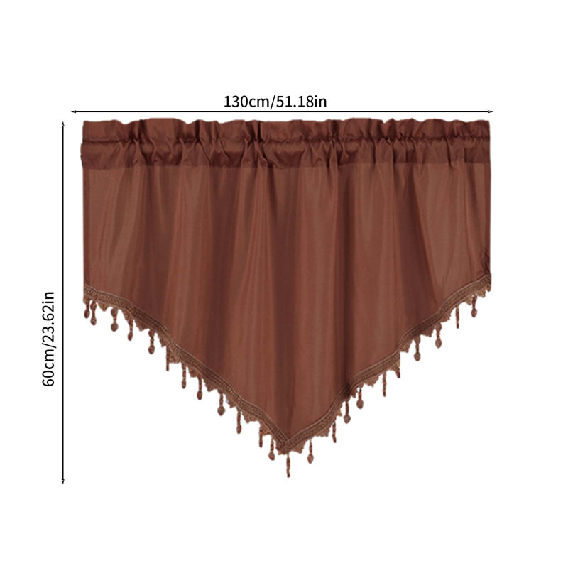 Rideaux Rideaux courts Rideaux de couleur unie Rideaux triangulaires, Coffee