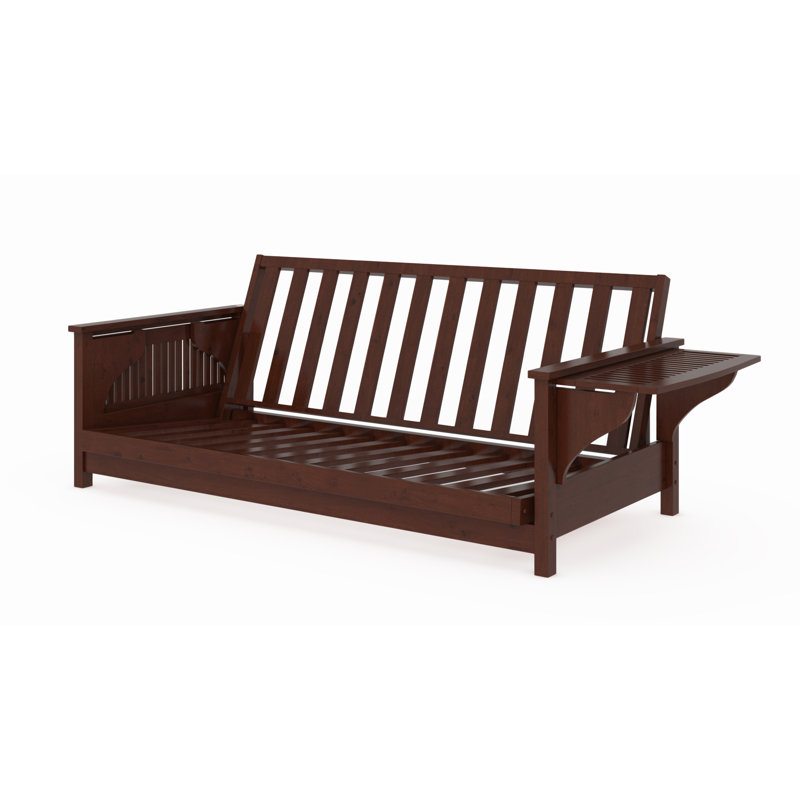Futon Frame, Dark Cherry, 38" H x 80.25" W x 37" D