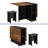 Lunna 55.10'' L x 31.69'' W Foldable Dining Table Set Dining Set with Stools-1442158226-1433861366