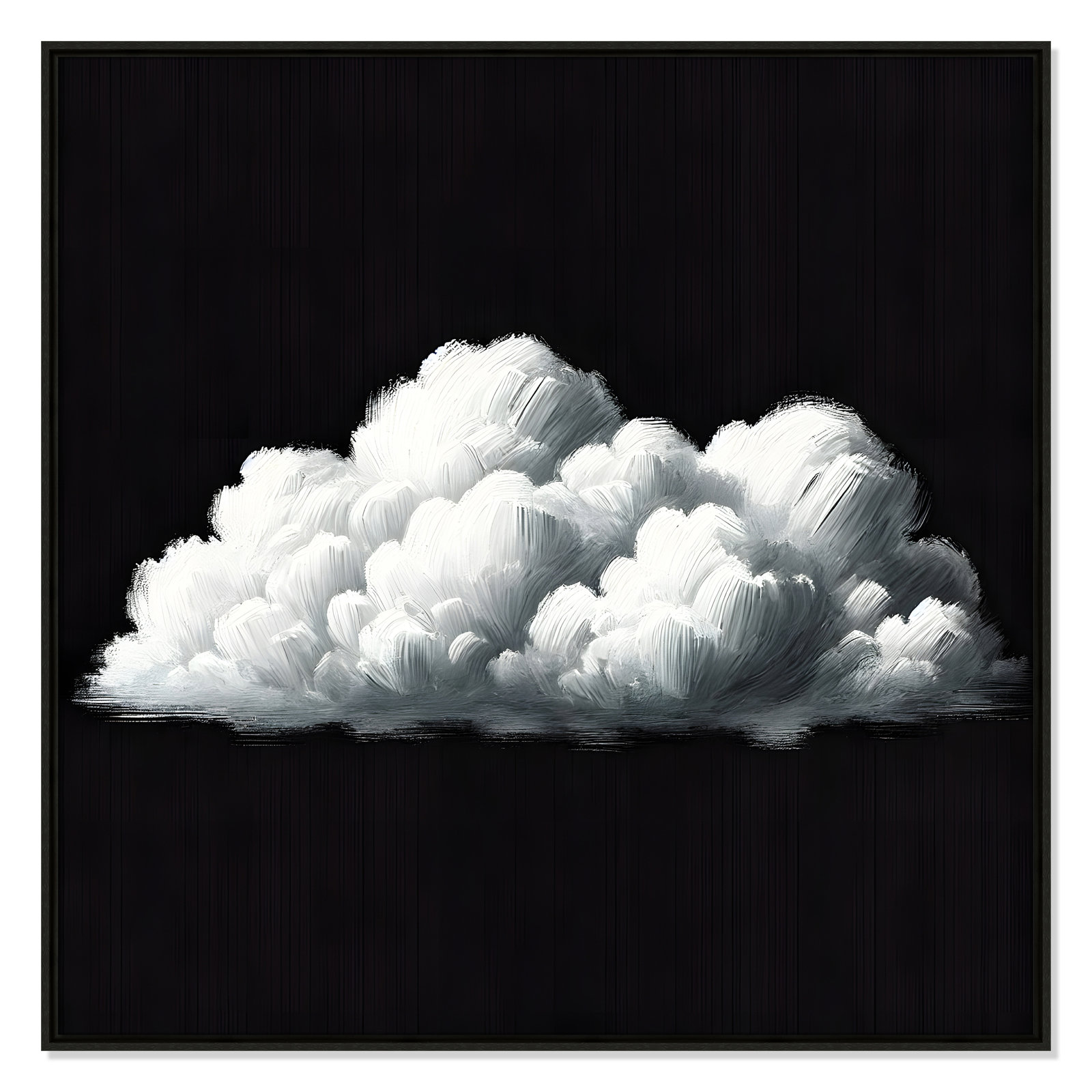 Ottavia "White Clouds" Print, 37.5" H x 37.5" W, Espresso