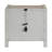 Beige 3-Drawer Nightstand with USB