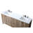Soma 72'' Double Bathroom Vanity with Engineered Marble Top-806908392