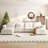 U-Shaped Freely Transformable Modular Corner Sofa With Two Ottomans