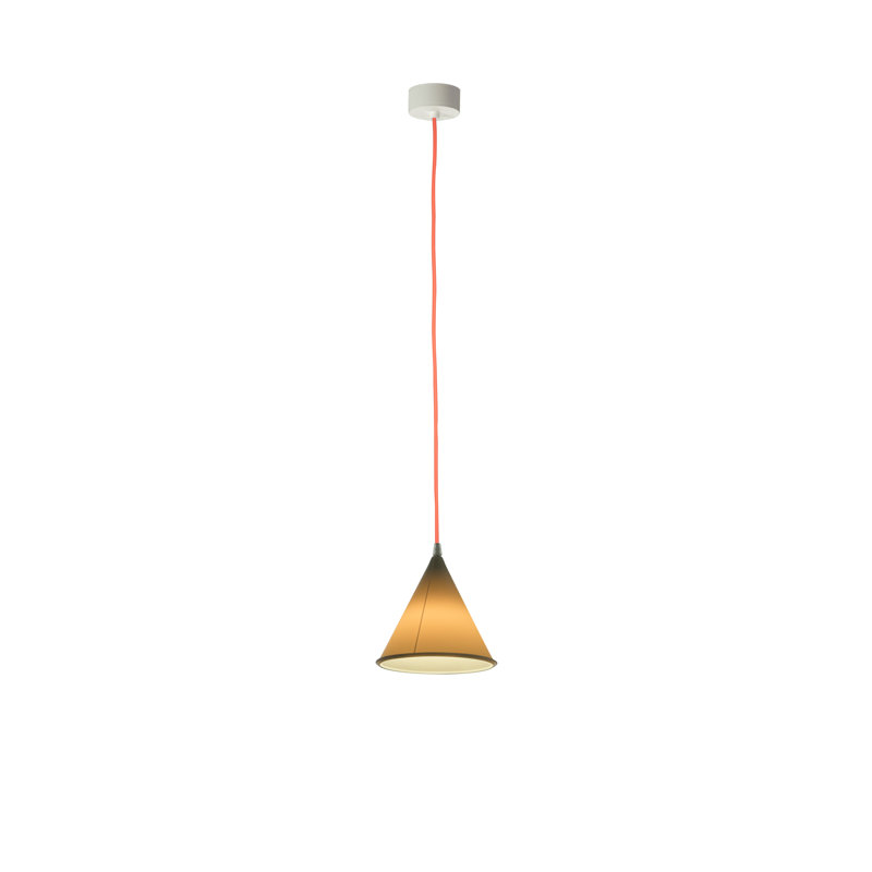 Be.pop 1 - Light Cone Pendant, Transparent Neutral, Orange