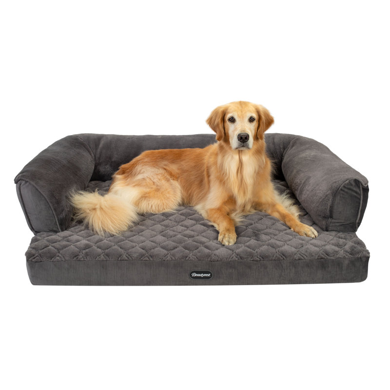 Lit pour animal de compagnie Beautyrest, Très grand (l 51 po x P 37 po x H 11 po), Gris