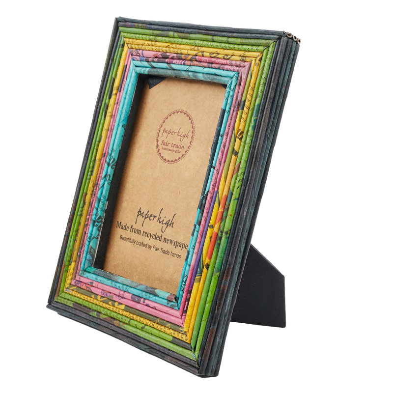 Paper Picture Frame, 20.3cm x 25.4cm, Black/Green/Yellow/Pink/Blue