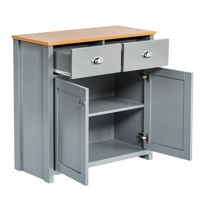 Bollman 79cm Sideboard, Oak/Grey