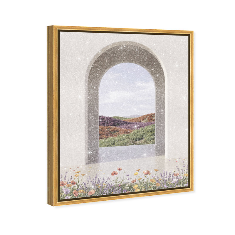 Window To Paradise Print by Oliver Gal, 25"H x 31"W, Gold Floater Frame