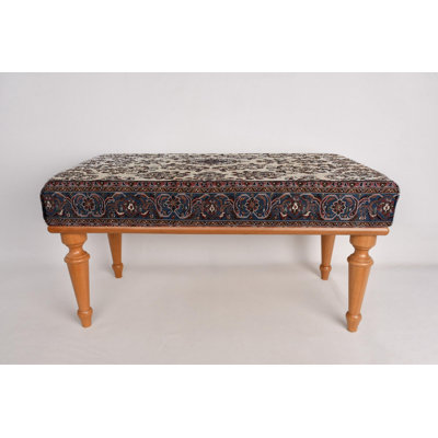 Banc repose-pieds, banc rembourré, banc à motif floral, banc à tapis turc, banc Kilim, banc de décoration intérieure, banc fait à la main, banc de piano,