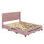 Lit plateforme tapissier grand avec 3 tiroirs-2960587