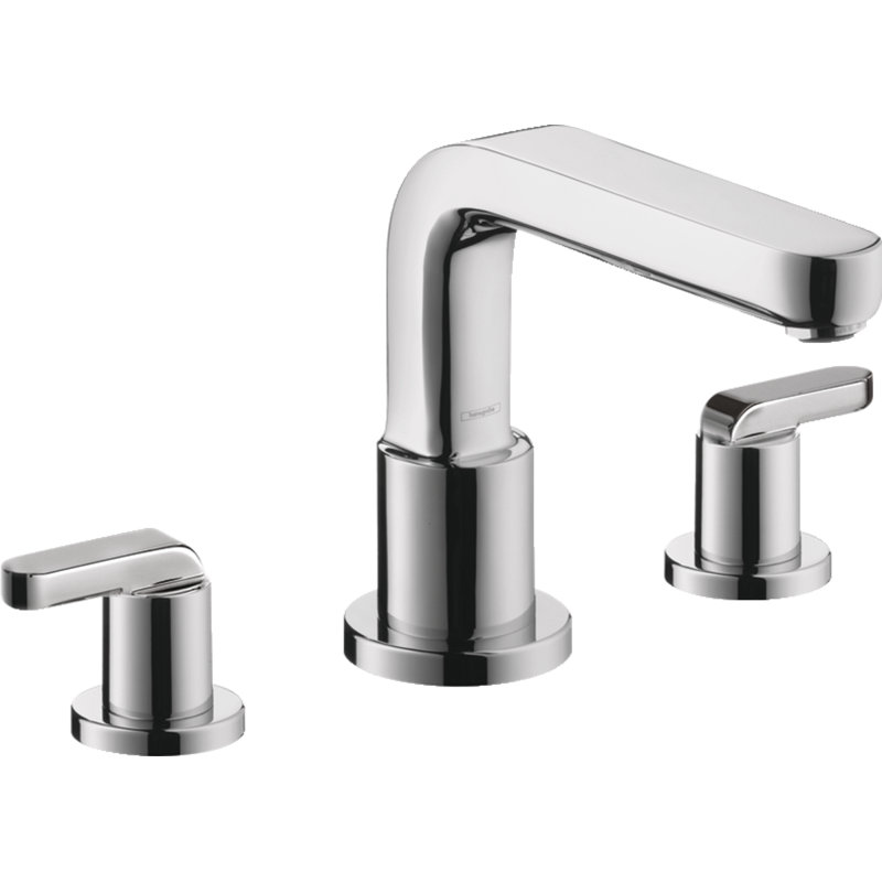 Metris S Double Handle Deck Mounted Roman Tub Faucet Trim, Chrome