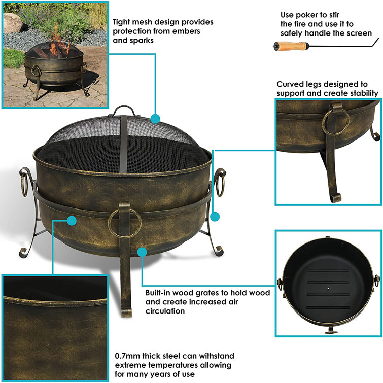 Bonnlo 24 Hex Shaped Metal Wood Burning Bonfire Pit, It's Time to Revamp  Your Backyard With 11 Outdoor Fire Pits From