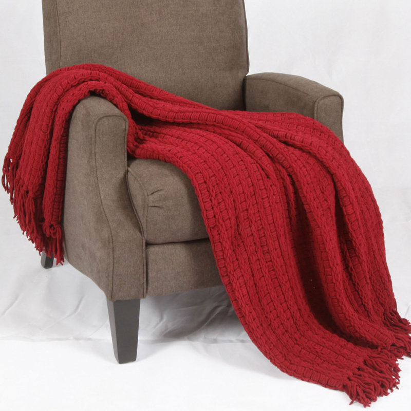 Throw Blanket, Burgundy, 127cm x 152.4cm