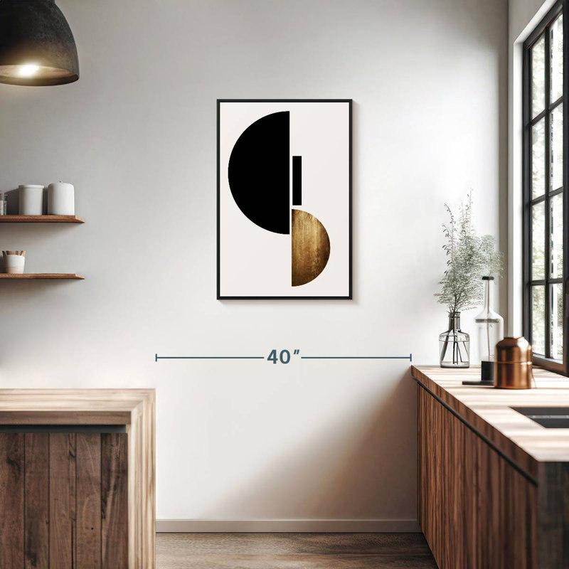 Forme II, Cadre flottant noir, 21 po x 31 po