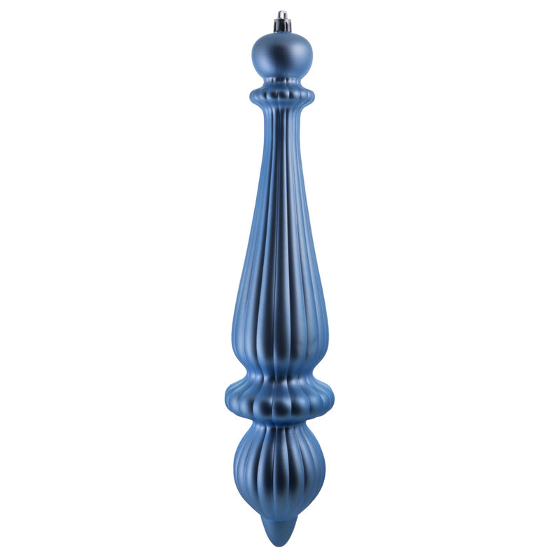 Ornement de Noël 14 po Finial Drop UV, Pervenche mat