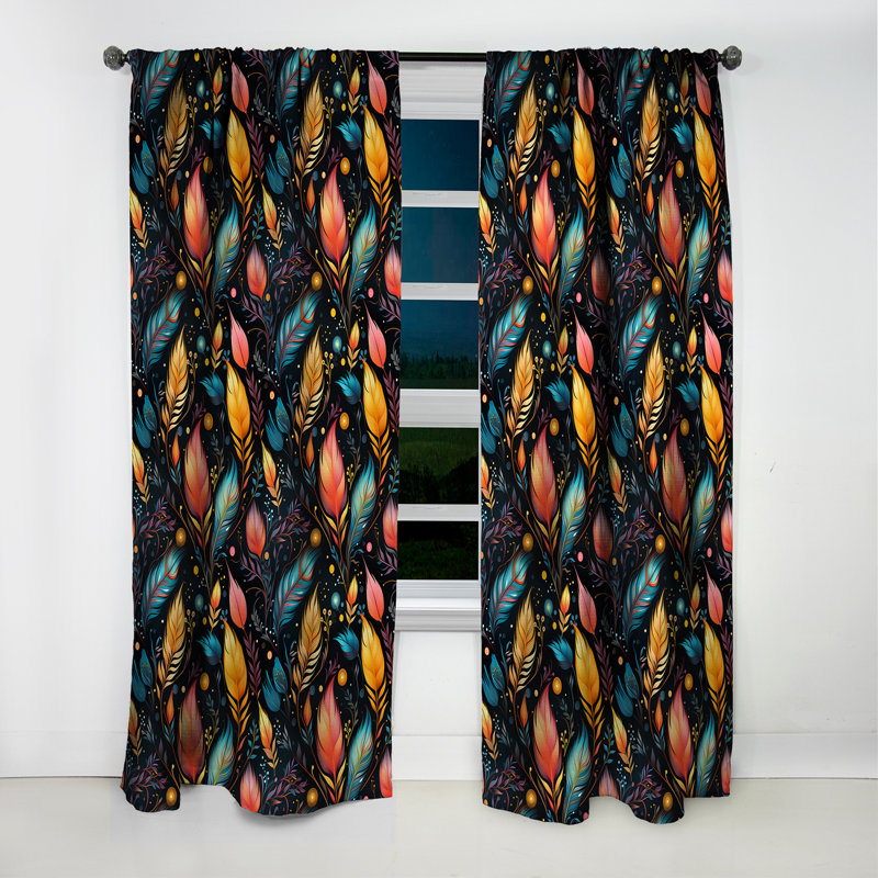 Renfield - Rideau Boho - Rideau occultant abstrait - 1 panneau, L 52 po x L 84 po