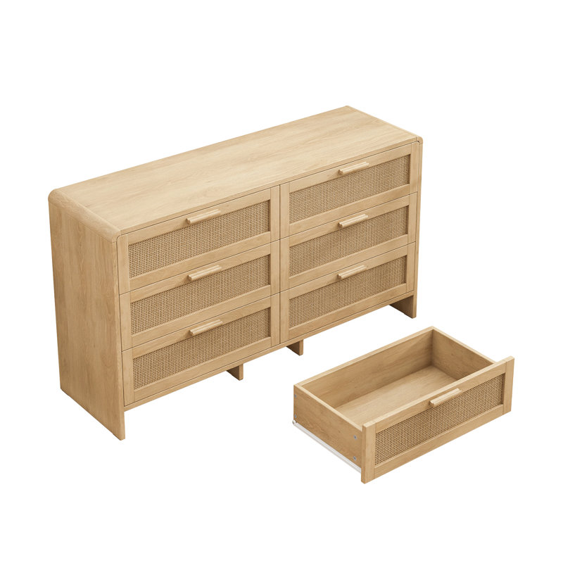 Armoire de coin en rotin 51,18 po, Naturel