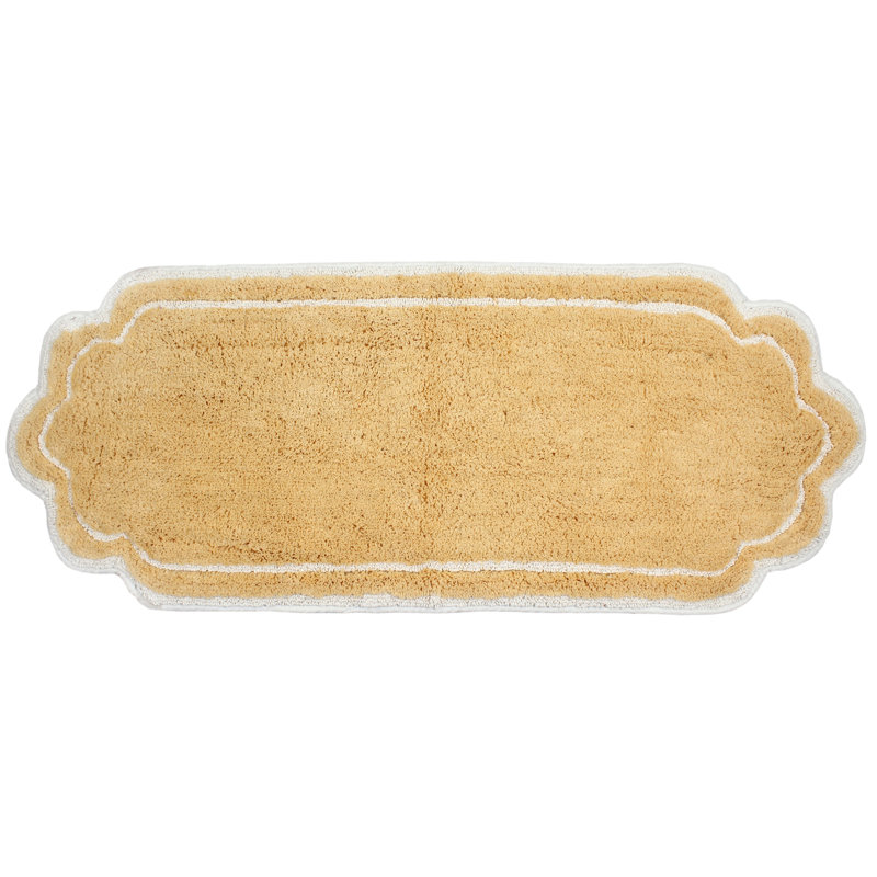 Tapis pour salle de bain Dobrinka, Beurre, 21 po x 54 po (rectangle)