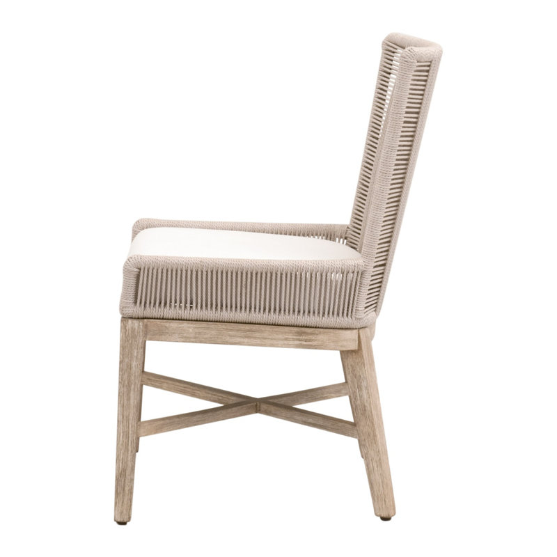 Chaise de salle à manger rembourrée en tissu Overlay (ensemble de 2)