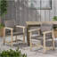 Chaise de salle à manger en bois et osier Hampton (ensemble de 2)-551538800-551538806