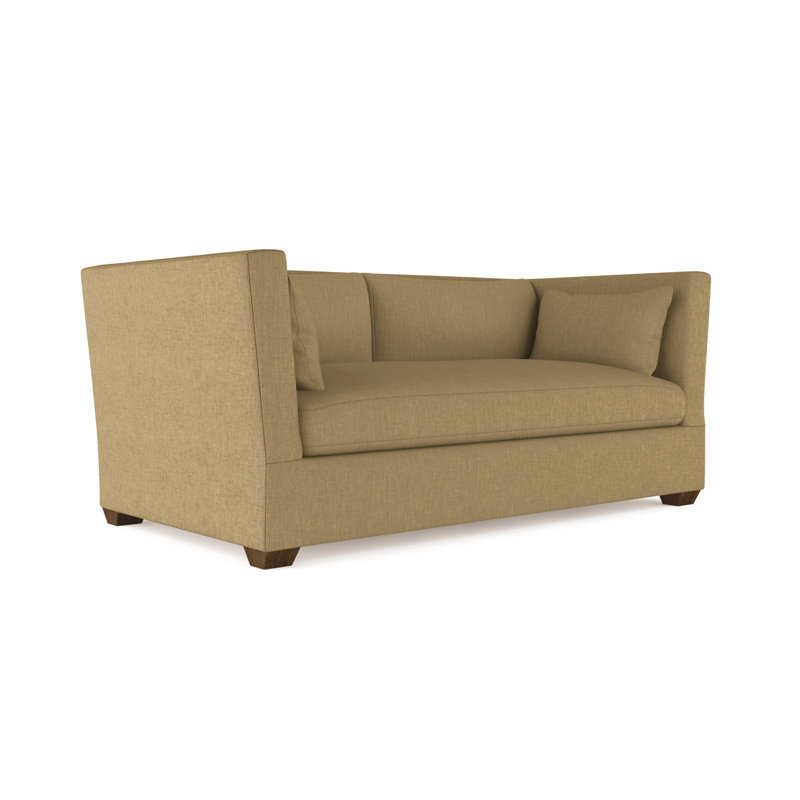 Canapé Rivington, H 31 po x l 84 po x P 37 po, Tapis massepain en lin à tissage carré, Patiné